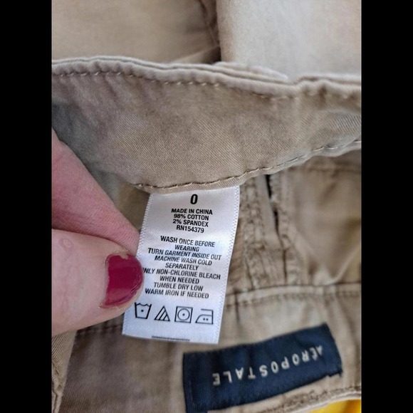 Aeropostale Short Chino Tan Shorts‎ Size 0 - Picture 4 of 5